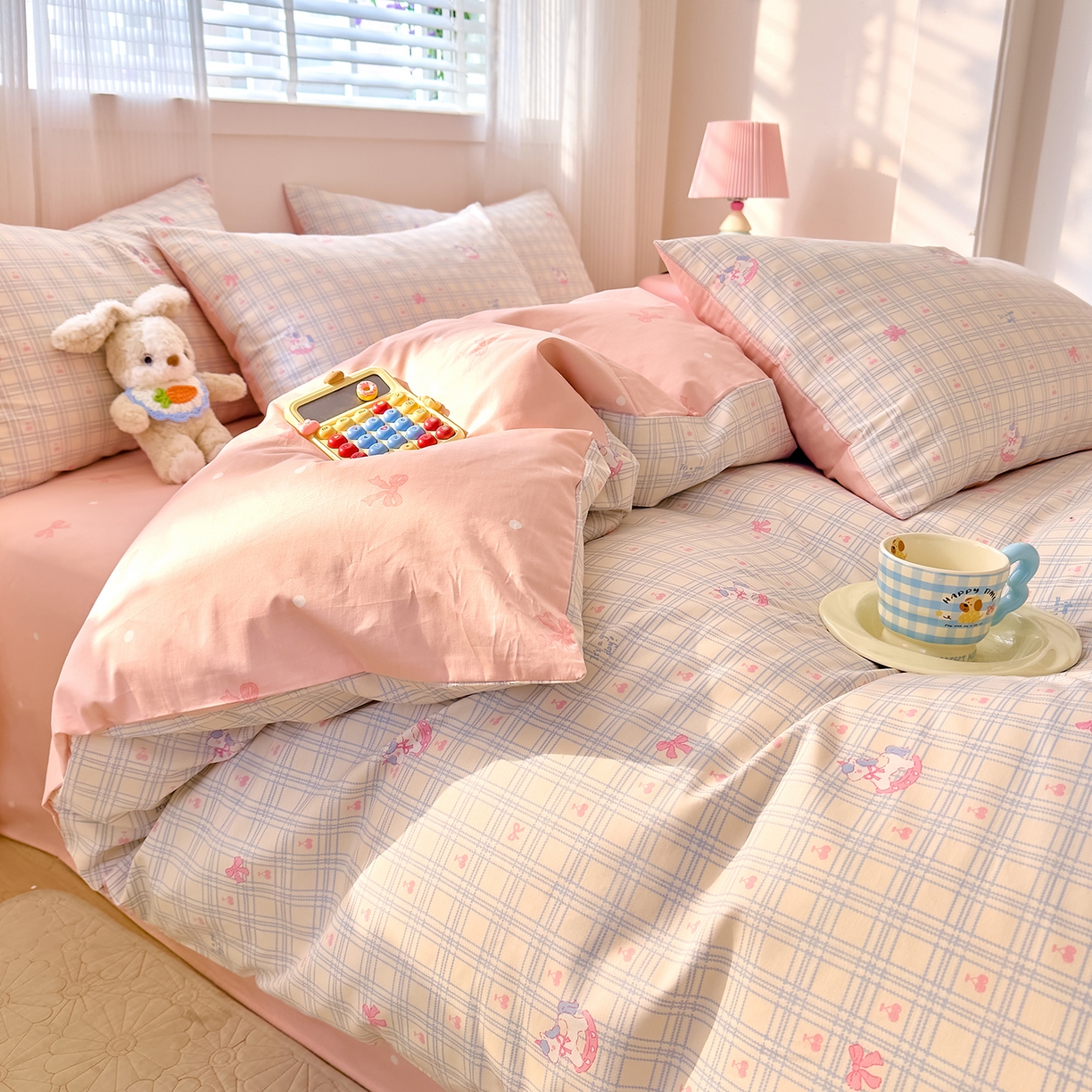 91家纺网 家纺一手货源 找家纺 DoDo 兜兜 2026春夏新款全棉纯棉可爱卡通四件套 小马哒哒