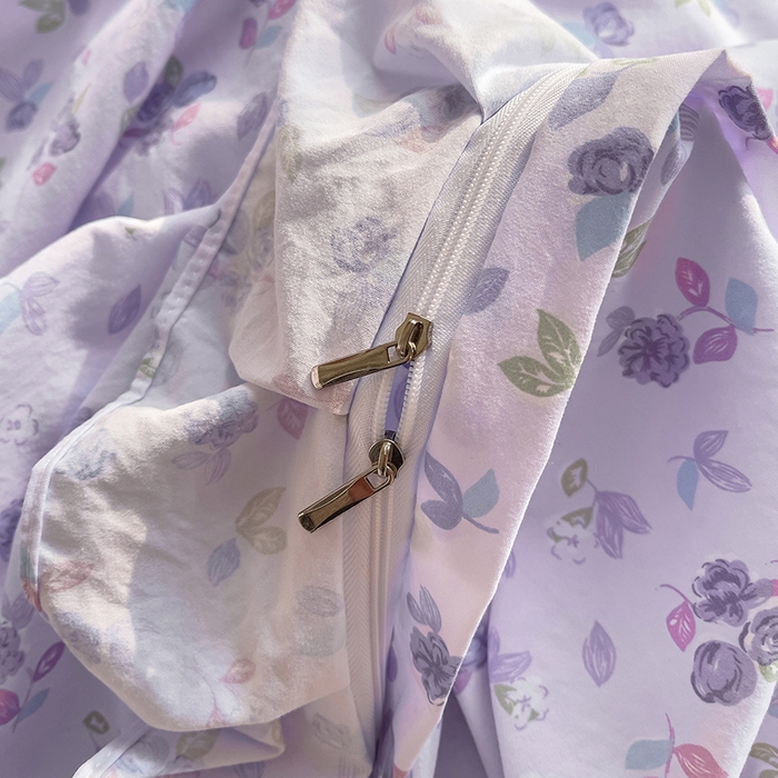 91家纺网 家纺一手货源 找家纺 优家居 2026新款精仿棉夹棉床裙三件套水洗棉韩版公主风花边床裙直播外贸定制 情意绵绵