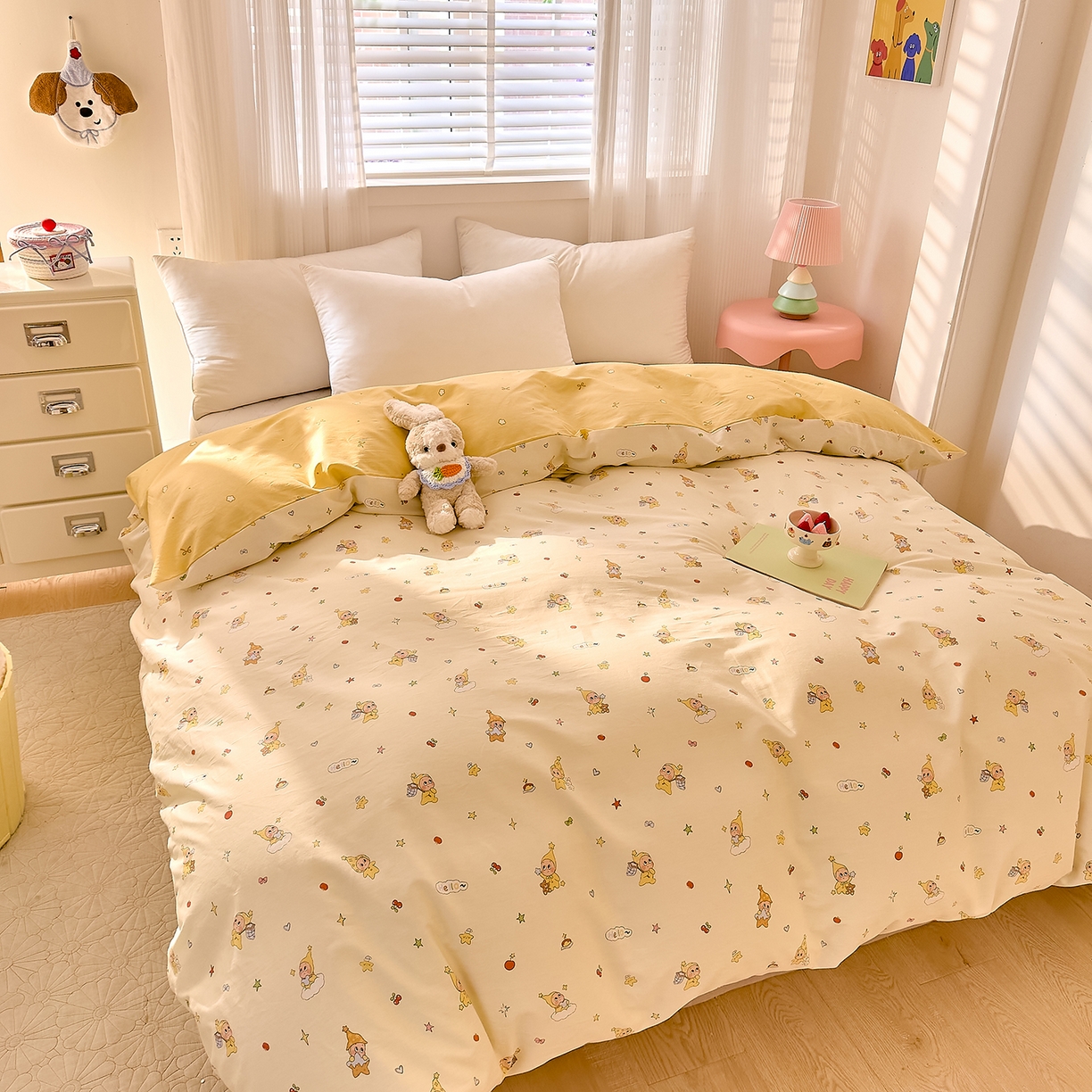 91家纺网 家纺一手货源 找家纺 （总）DoDo 兜兜 2026年全棉纯棉可爱卡通单被套 被套单件