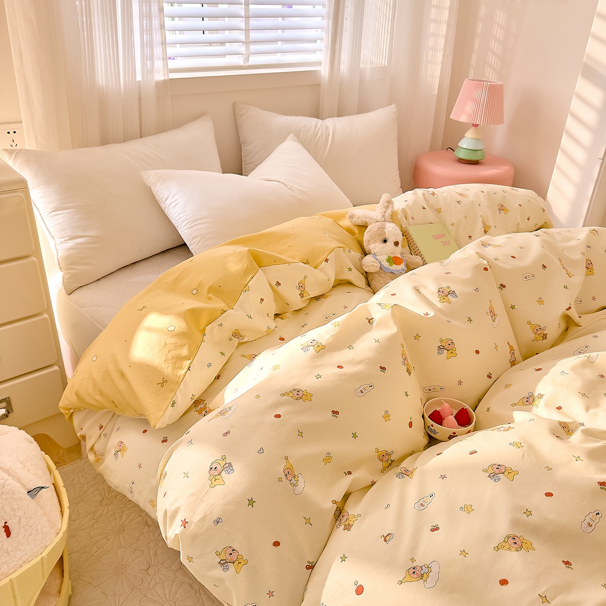 91家纺网 家纺一手货源 找家纺 （总）DoDo 兜兜 2026年全棉纯棉可爱卡通单被套 被套单件