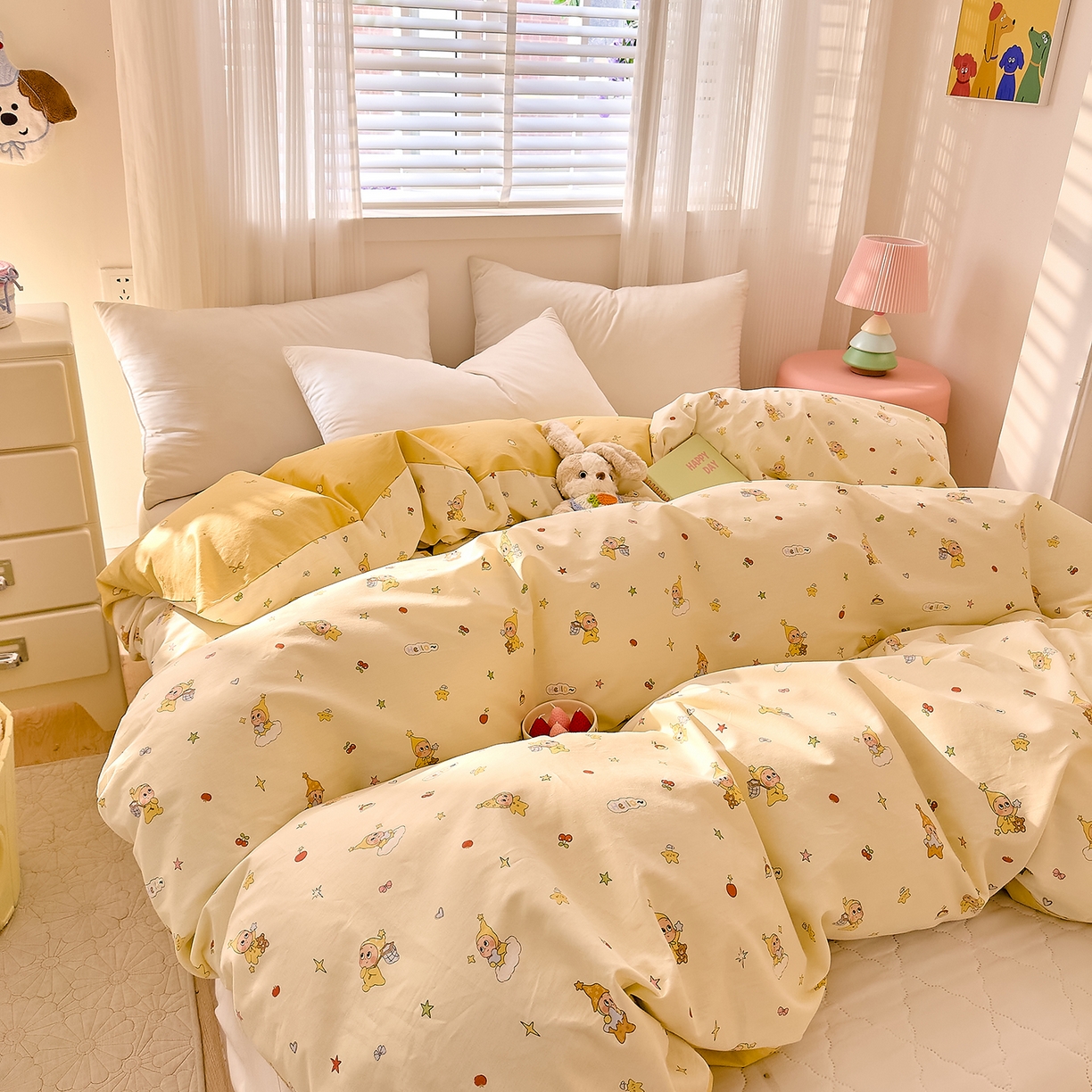 91家纺网 家纺一手货源 找家纺 （总）DoDo 兜兜 2026年全棉纯棉可爱卡通单被套 被套单件