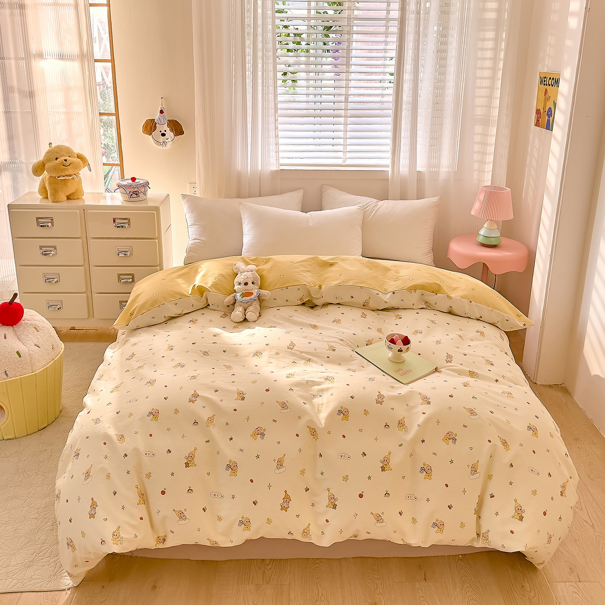 91家纺网 家纺一手货源 找家纺 （总）DoDo 兜兜 2026年全棉纯棉可爱卡通单被套 被套单件