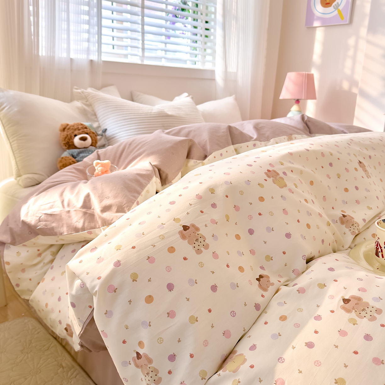 91家纺网 家纺一手货源 找家纺 DoDo 兜兜 2026年全棉纯棉可爱卡通单被套 被套单件 圆滚滚的梦