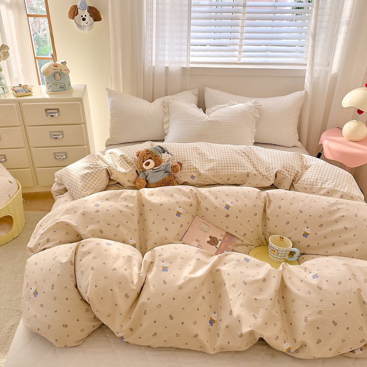 91家纺网 家纺一手货源 找家纺 （总）DoDo 兜兜 2026年全棉纯棉可爱卡通单被套 被套单件