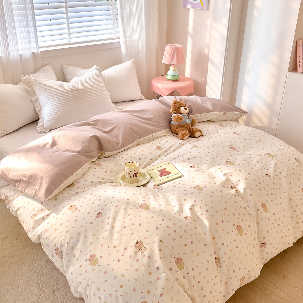 91家纺网 家纺一手货源 找家纺 DoDo 兜兜 2026年全棉纯棉可爱卡通单被套 被套单件 圆滚滚的梦