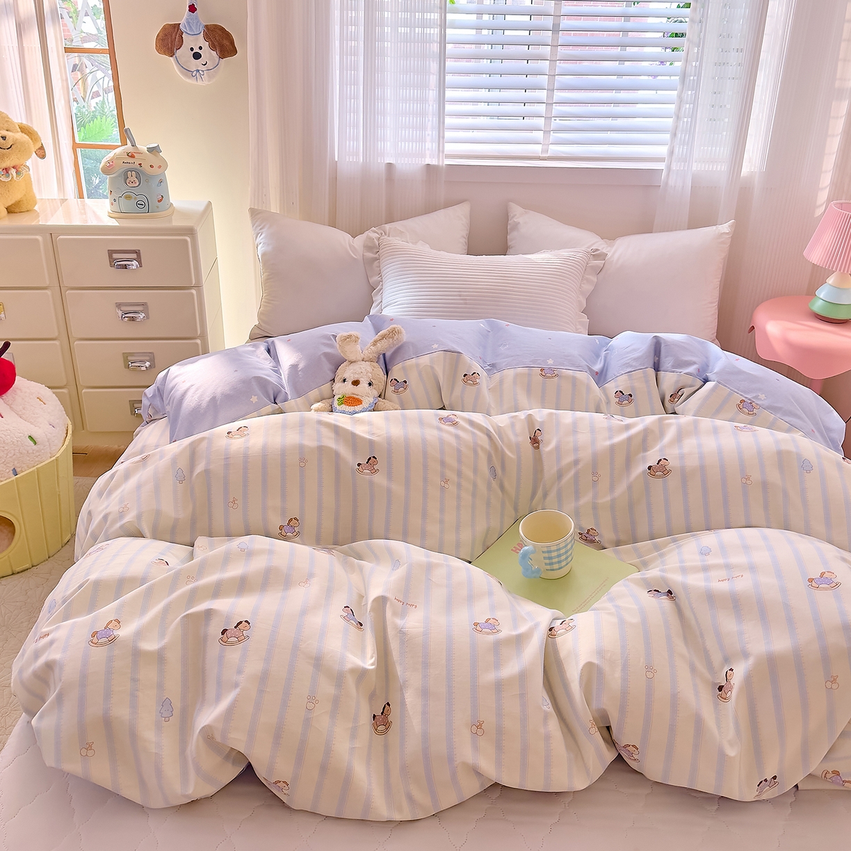 91家纺网 家纺一手货源 找家纺 （总）DoDo 兜兜 2026年全棉纯棉可爱卡通单被套 被套单件