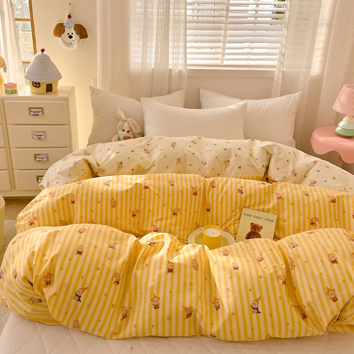 91家纺网 家纺一手货源 找家纺 （总）DoDo 兜兜 2026年全棉纯棉可爱卡通单被套 被套单件