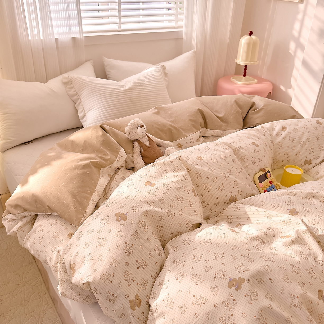 91家纺网 家纺一手货源 找家纺 DoDo 兜兜 2026年全棉纯棉可爱卡通单被套 被套单件 森林熊崽崽