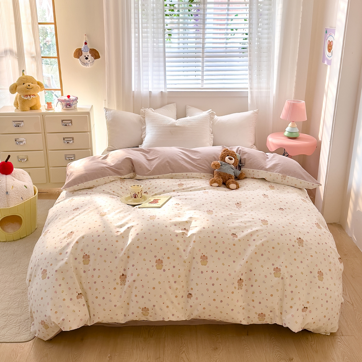 91家纺网 家纺一手货源 找家纺 DoDo 兜兜 2026年全棉纯棉可爱卡通单被套 被套单件 圆滚滚的梦