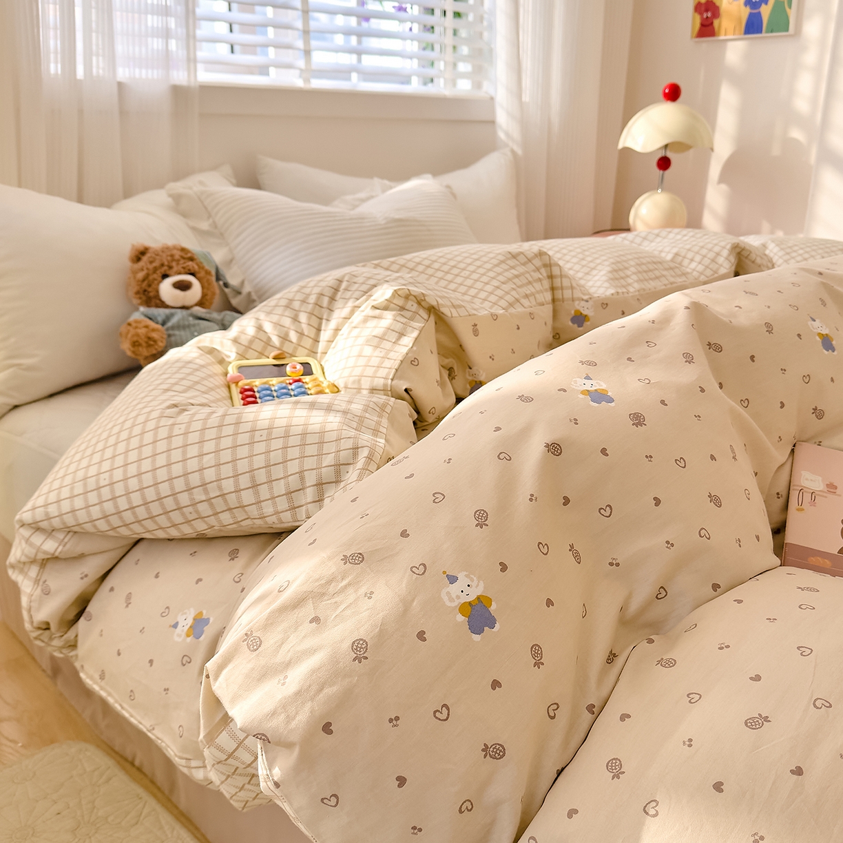 91家纺网 家纺一手货源 找家纺 DoDo 兜兜 2026年全棉纯棉可爱卡通单被套 被套单件 跳跳象