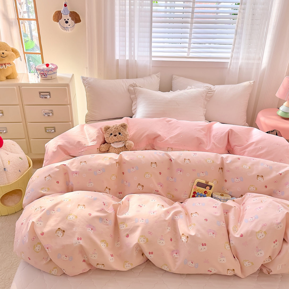 DoDo 兜兜 2026年全棉纯棉可爱卡通单被套 被套单件 甜酱小猫