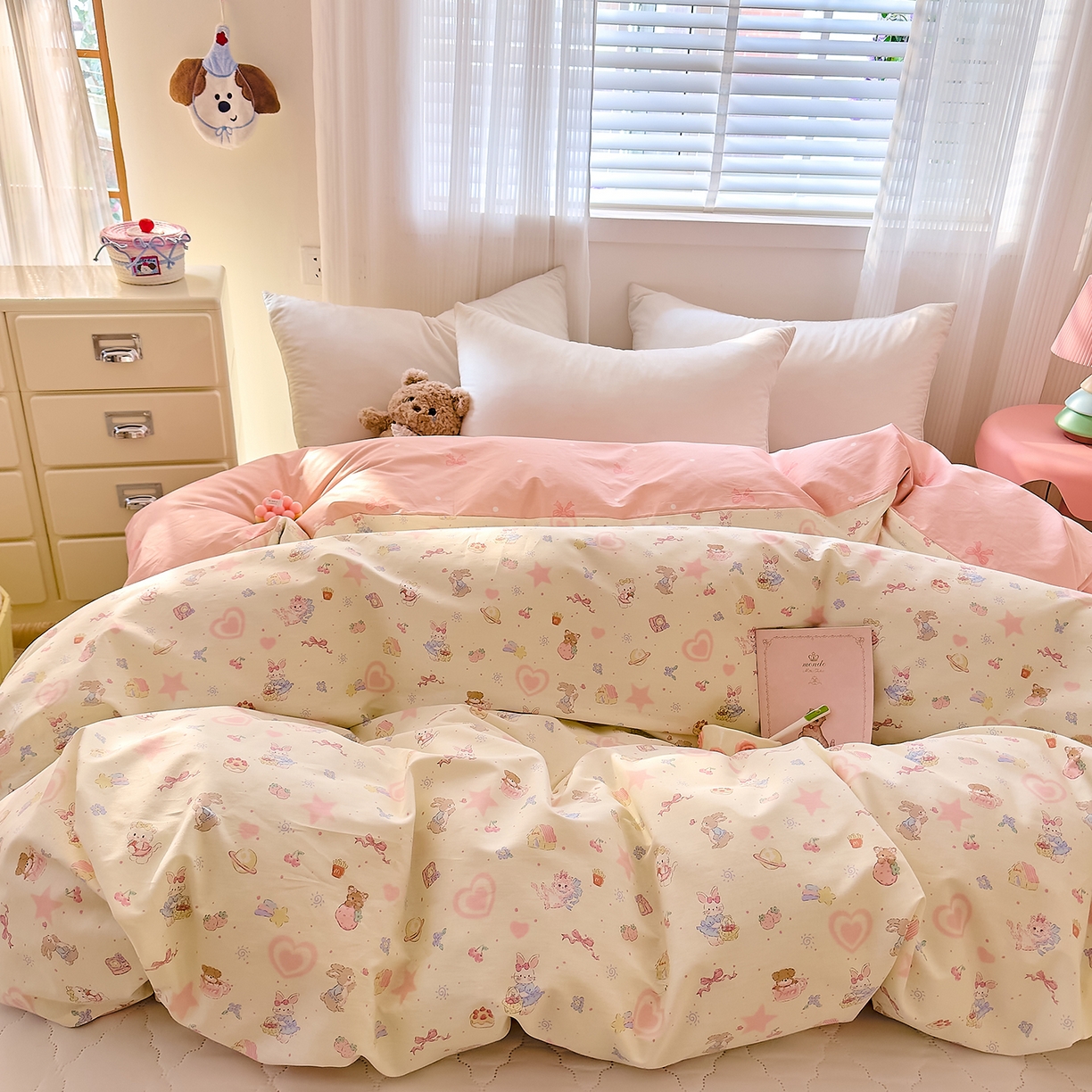 DoDo 兜兜 2026年全棉纯棉可爱卡通单被套 被套单件 星星兔的梦境