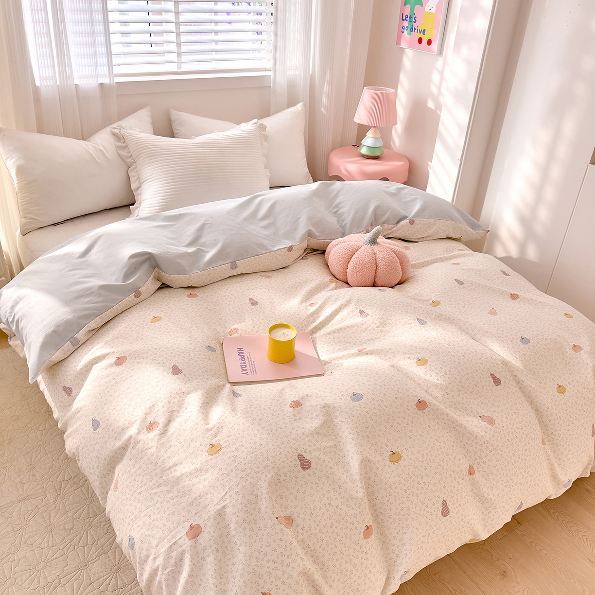 91家纺网 家纺一手货源 找家纺 DoDo 兜兜 2026年全棉纯棉可爱卡通单被套 被套单件 小福瓜