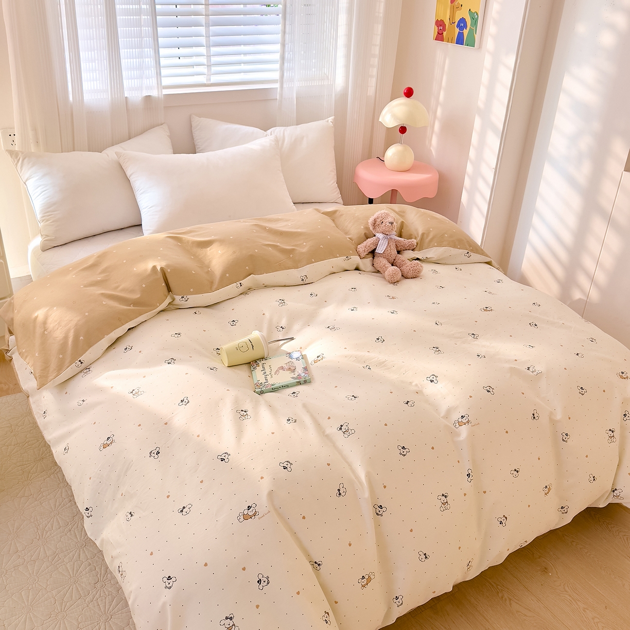 91家纺网 家纺一手货源 找家纺 DoDo 兜兜 2026年全棉纯棉可爱卡通单被套 被套单件 点点小狗