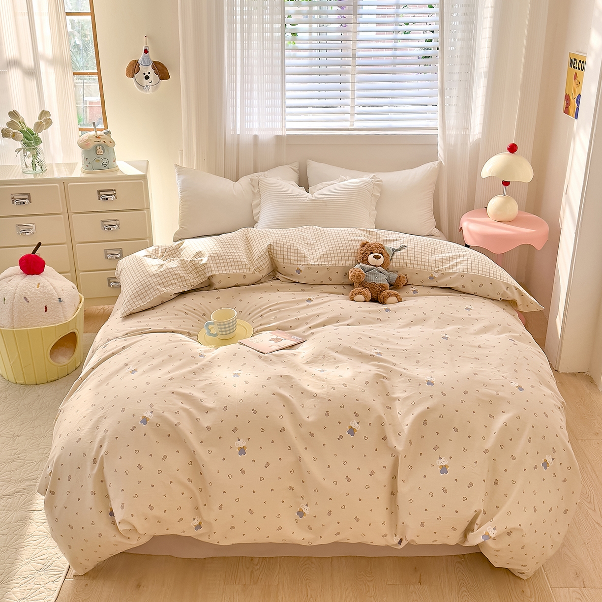 91家纺网 家纺一手货源 找家纺 DoDo 兜兜 2026年全棉纯棉可爱卡通单被套 被套单件 跳跳象