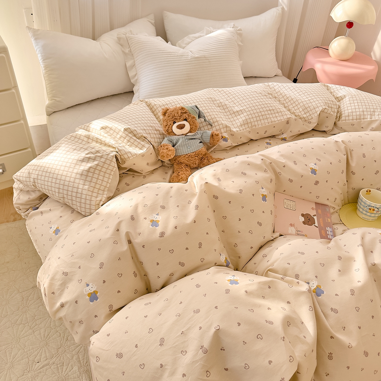 91家纺网 家纺一手货源 找家纺 DoDo 兜兜 2026年全棉纯棉可爱卡通单被套 被套单件 跳跳象