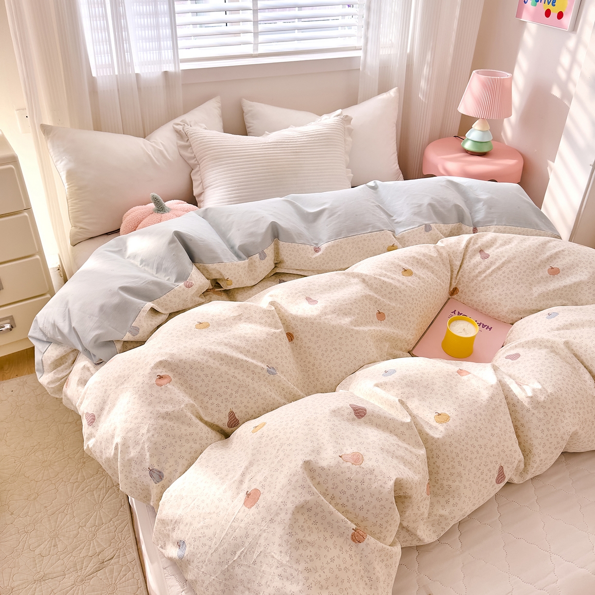 91家纺网 家纺一手货源 找家纺 DoDo 兜兜 2026年全棉纯棉可爱卡通单被套 被套单件 小福瓜