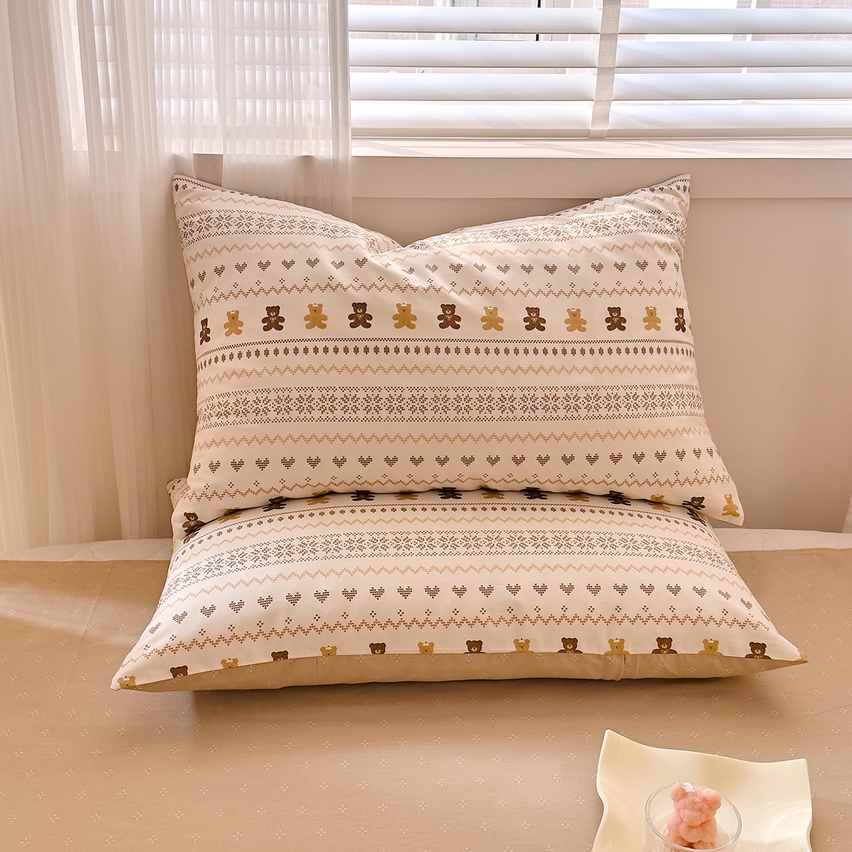 91家纺网 家纺一手货源 找家纺 DoDo 兜兜 2026年全棉纯棉可爱卡通单被套 被套单件 费尔岛小熊