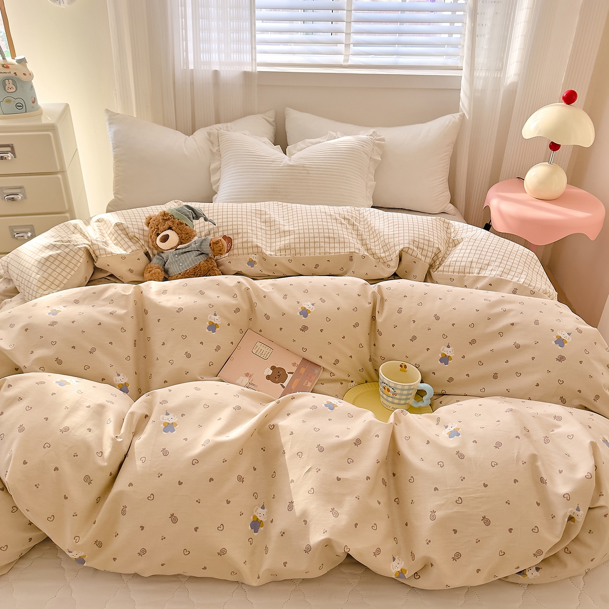 91家纺网 家纺一手货源 找家纺 DoDo 兜兜 2026年全棉纯棉可爱卡通单被套 被套单件 跳跳象