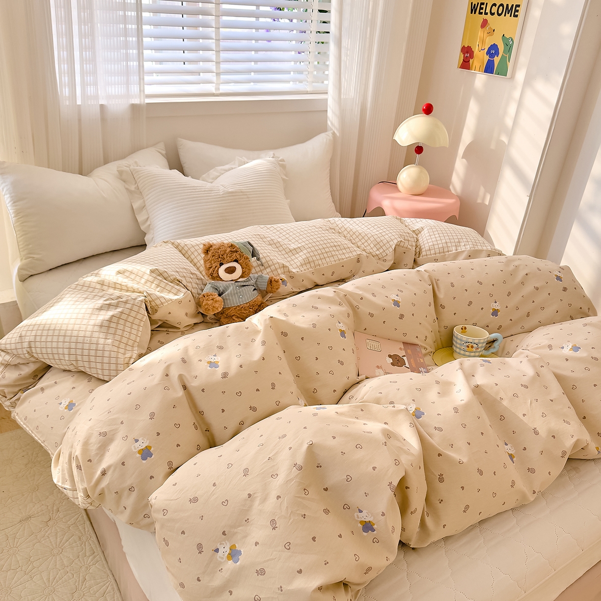 91家纺网 家纺一手货源 找家纺 DoDo 兜兜 2026年全棉纯棉可爱卡通单被套 被套单件 跳跳象