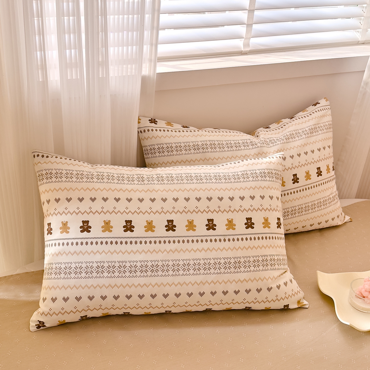 91家纺网 家纺一手货源 找家纺 DoDo 兜兜 2026年全棉纯棉可爱卡通单被套 被套单件 费尔岛小熊