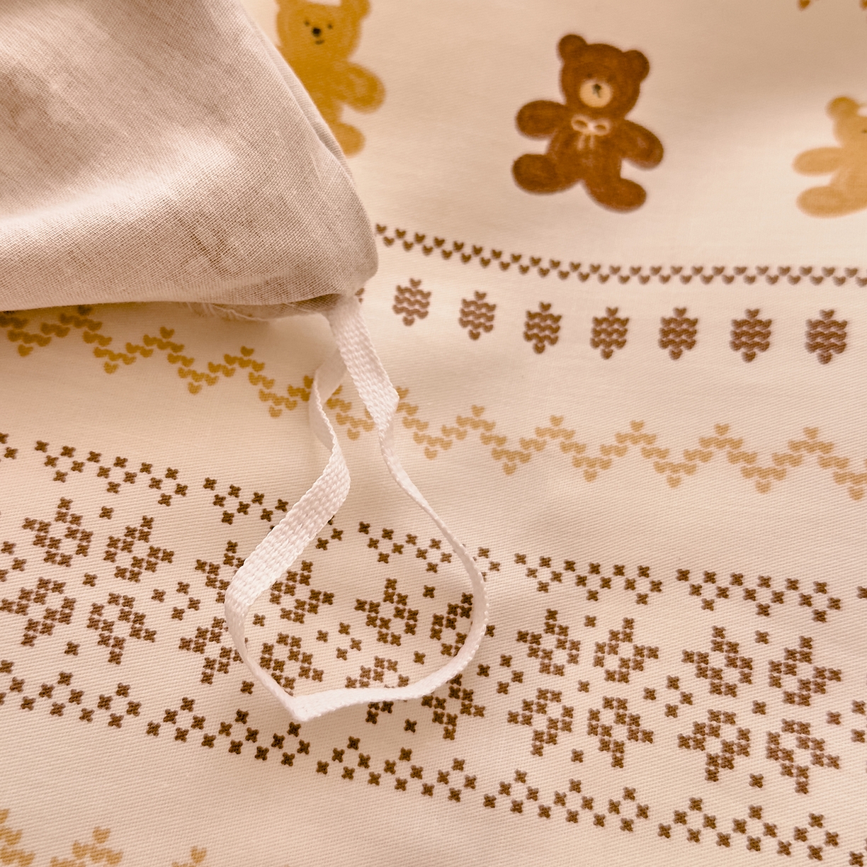 91家纺网 家纺一手货源 找家纺 DoDo 兜兜 2026年全棉纯棉可爱卡通单被套 被套单件 费尔岛小熊