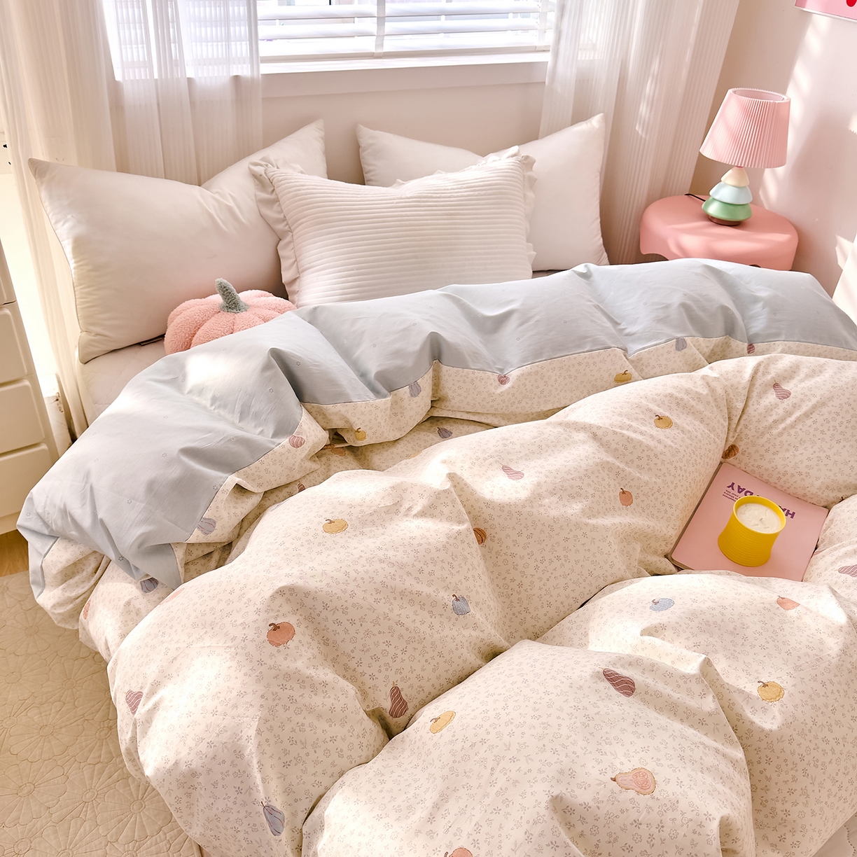 91家纺网 家纺一手货源 找家纺 DoDo 兜兜 2026年全棉纯棉可爱卡通单被套 被套单件 小福瓜