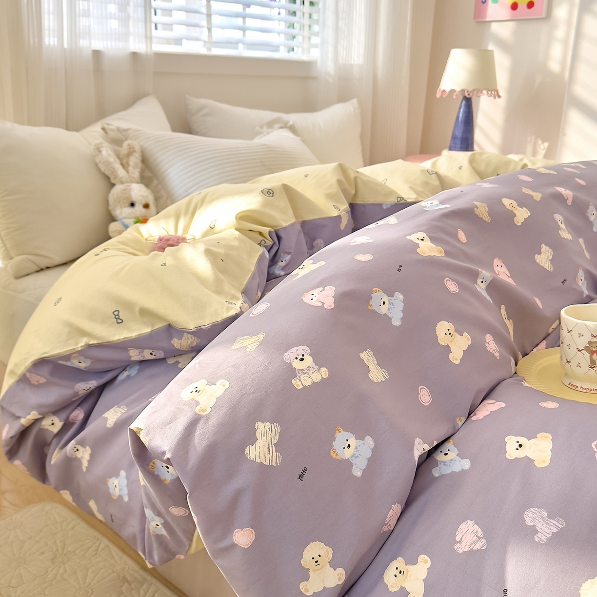 91家纺网 家纺一手货源 找家纺 DoDo 兜兜 2026年全棉纯棉可爱卡通单被套 被套单件 动物方舟