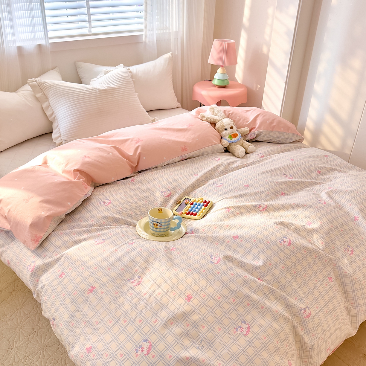 91家纺网 家纺一手货源 找家纺 DoDo 兜兜 2026年全棉纯棉可爱卡通单被套 被套单件 小马哒哒