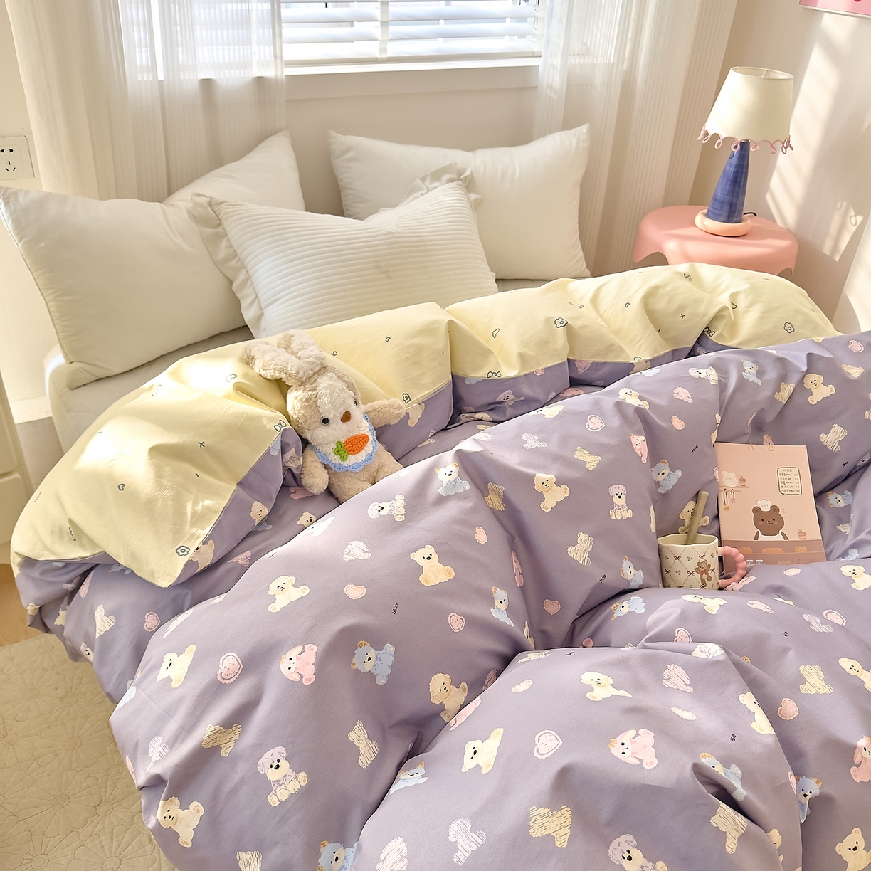 91家纺网 家纺一手货源 找家纺 DoDo 兜兜 2026年全棉纯棉可爱卡通单被套 被套单件 动物方舟