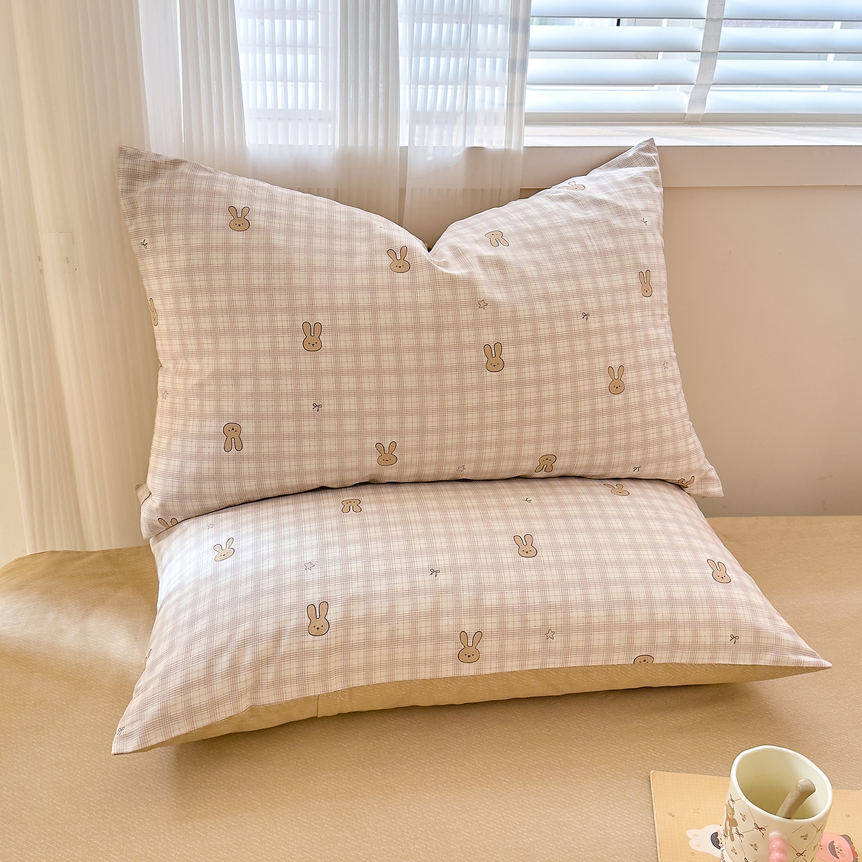 91家纺网 家纺一手货源 找家纺 DoDo 兜兜 2026年全棉纯棉可爱卡通单被套 被套单件 棉花糖兔兔