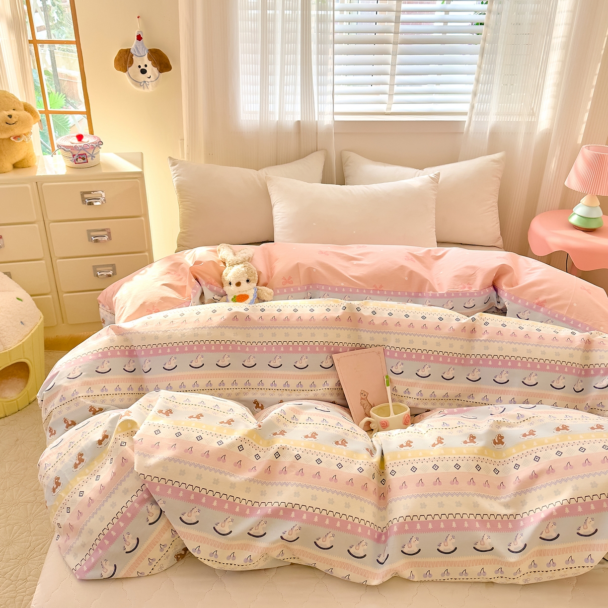 DoDo 兜兜 2026年全棉纯棉可爱卡通单被套 被套单件 彩虹小马驹