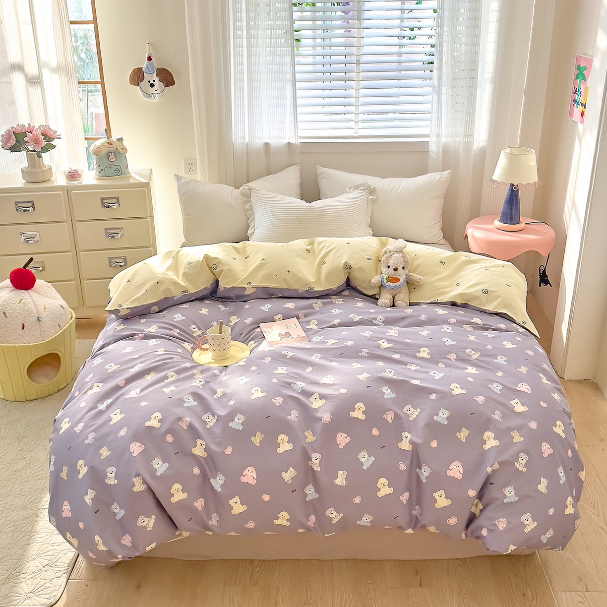 91家纺网 家纺一手货源 找家纺 DoDo 兜兜 2026年全棉纯棉可爱卡通单被套 被套单件 动物方舟