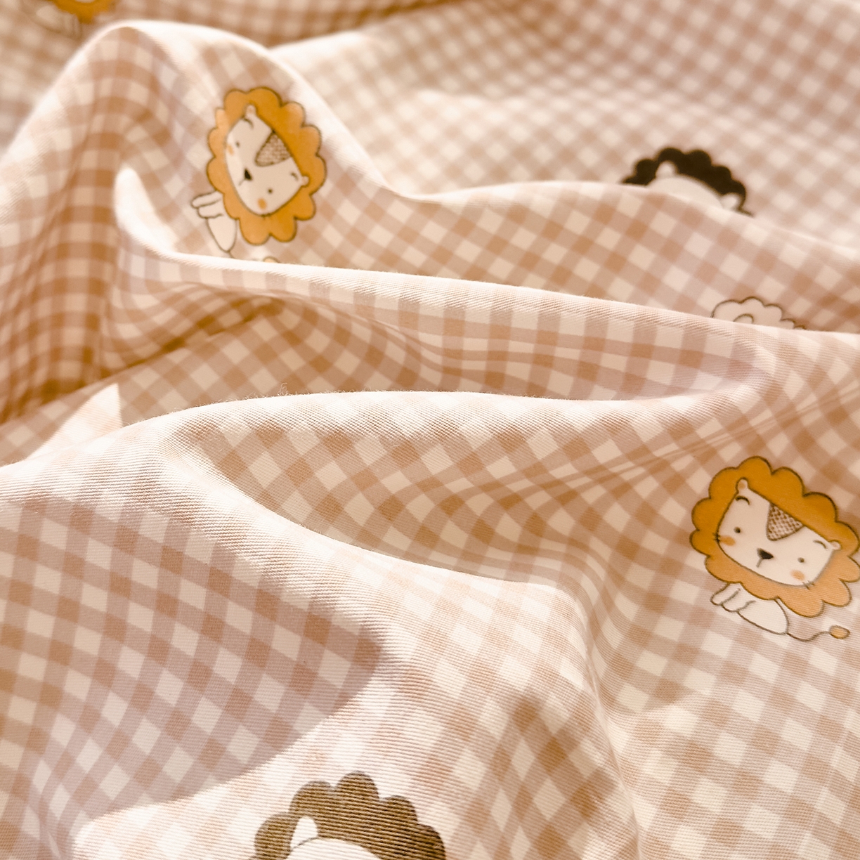 91家纺网 家纺一手货源 找家纺 DoDo 兜兜 2026年全棉纯棉可爱卡通单被套 被套单件 麦克狮