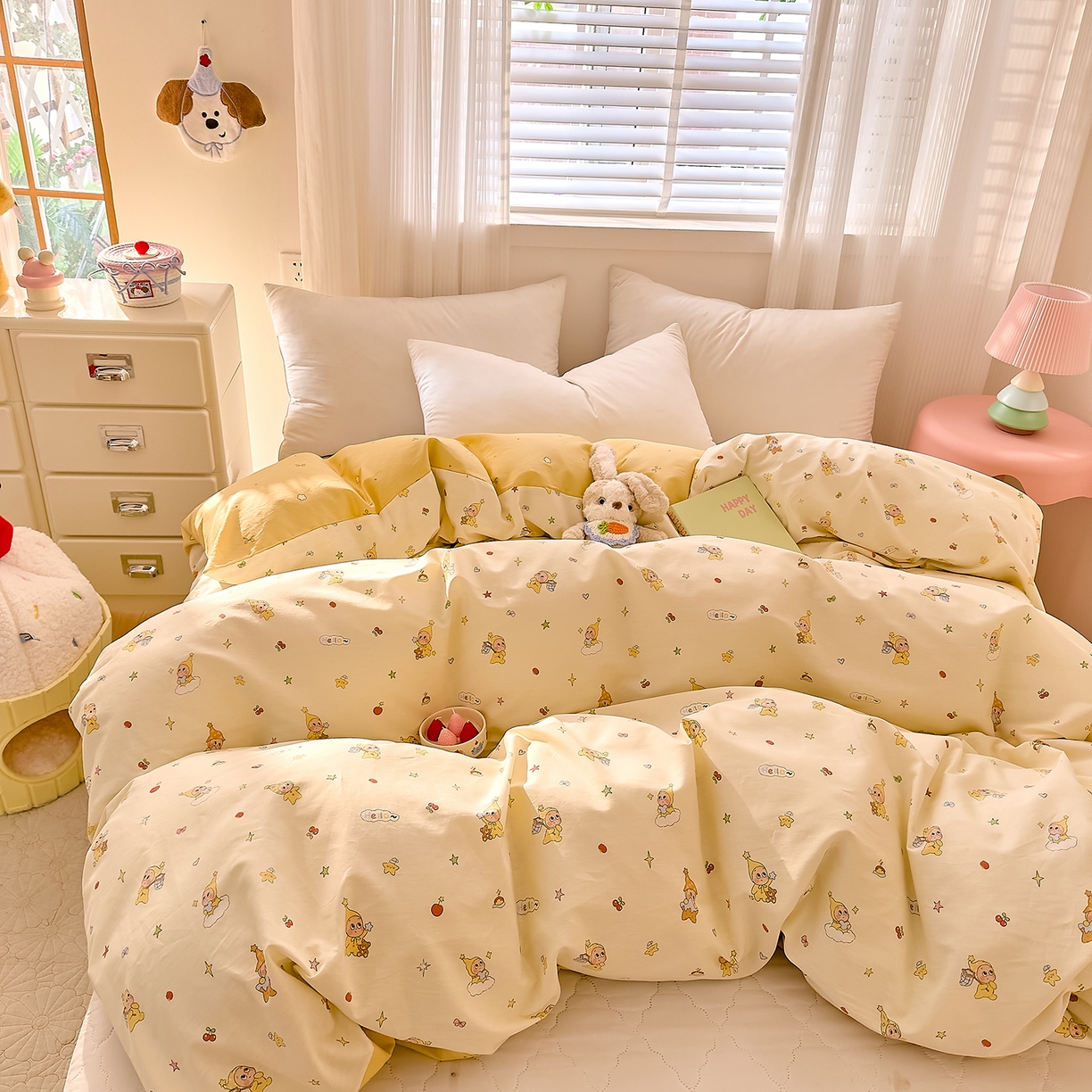 91家纺网 家纺一手货源 找家纺 （总）DoDo 兜兜 2026年全棉纯棉可爱卡通单被套 被套单件