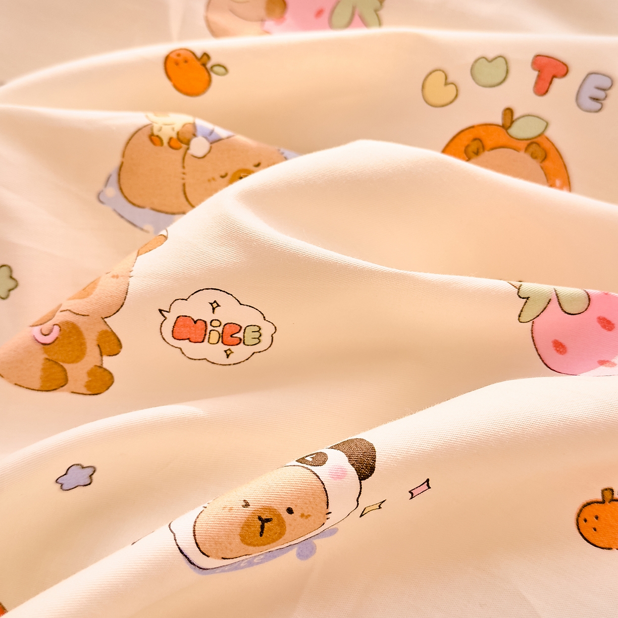 91家纺网 家纺一手货源 找家纺 DoDo 兜兜 2026年全棉纯棉可爱卡通单床单 床单单件 熊猫卡皮