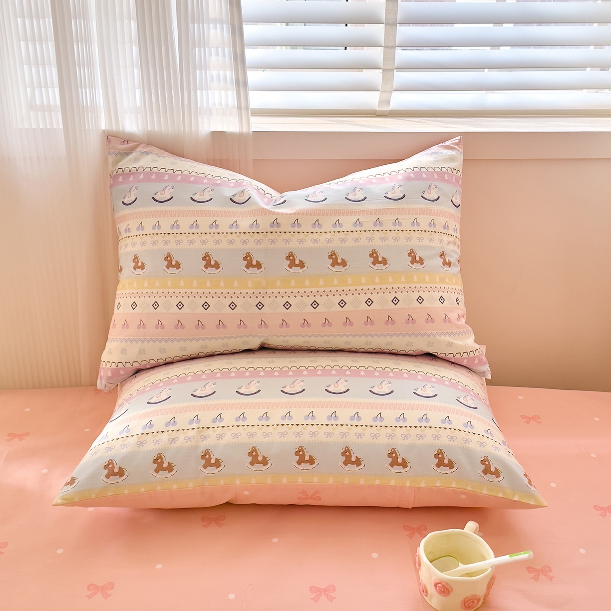 91家纺网 家纺一手货源 找家纺 DoDo 兜兜 2026年全棉纯棉可爱卡通单床单 床单单件 彩虹小马驹