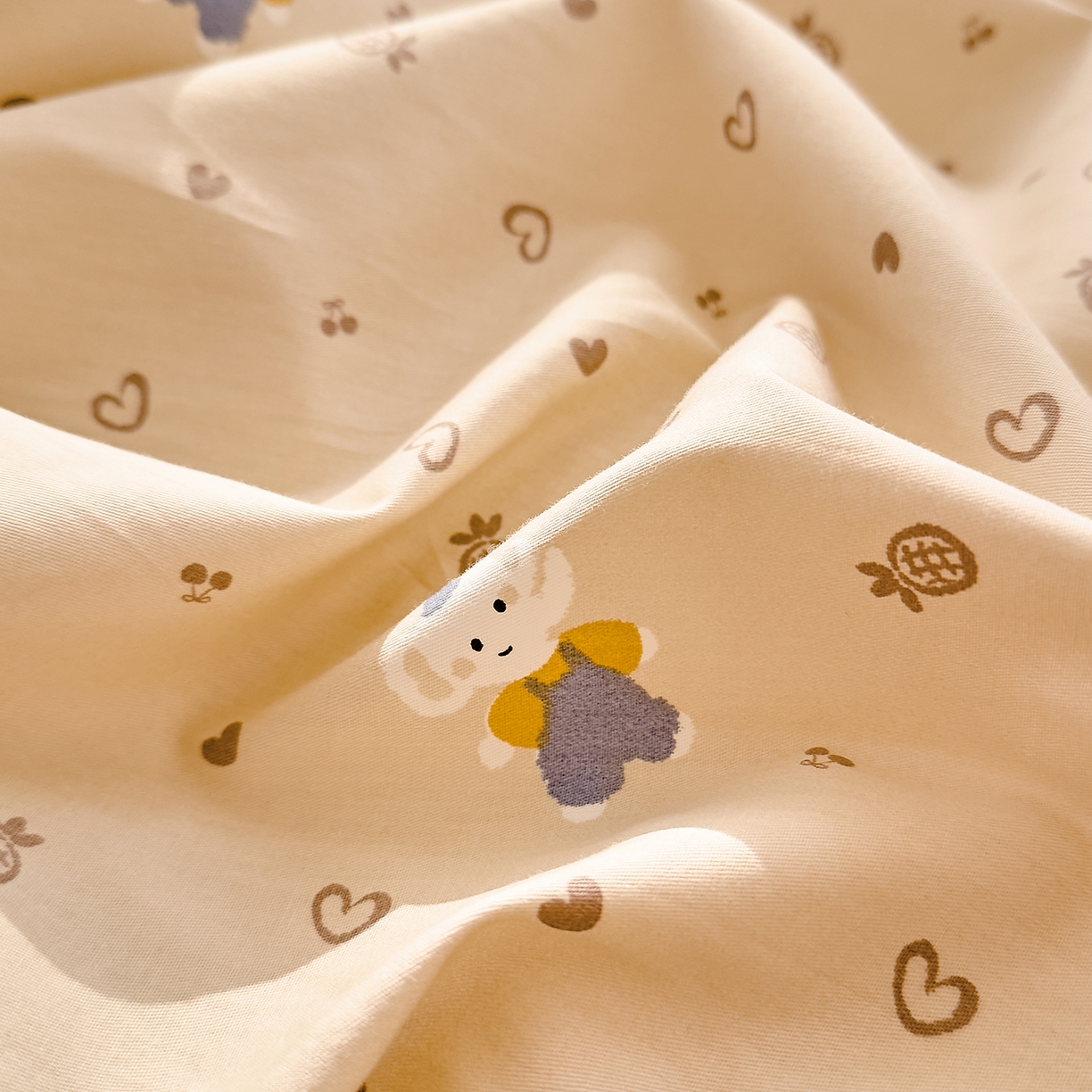 91家纺网 家纺一手货源 找家纺 DoDo 兜兜 2026年全棉纯棉可爱卡通单床单 床单单件 跳跳象