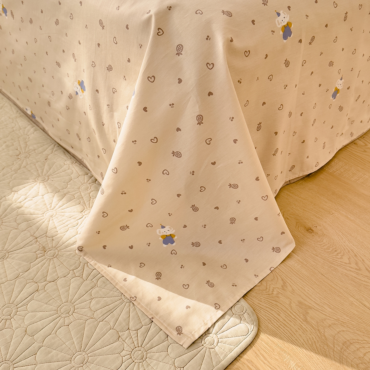 91家纺网 家纺一手货源 找家纺 DoDo 兜兜 2026年全棉纯棉可爱卡通单床单 床单单件 跳跳象