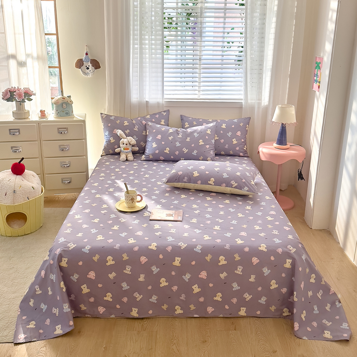 91家纺网 家纺一手货源 找家纺 DoDo 兜兜 2026年全棉纯棉可爱卡通单床单 床单单件 动物方舟