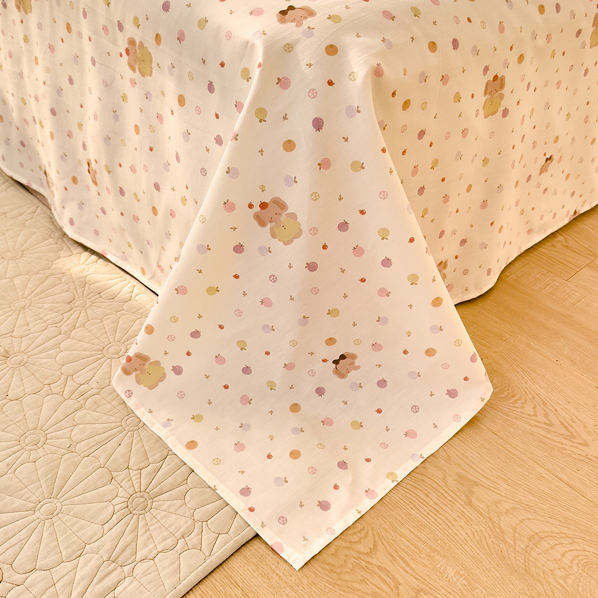 91家纺网 家纺一手货源 找家纺 DoDo 兜兜 2026年全棉纯棉可爱卡通单床单 床单单件 圆滚滚的梦