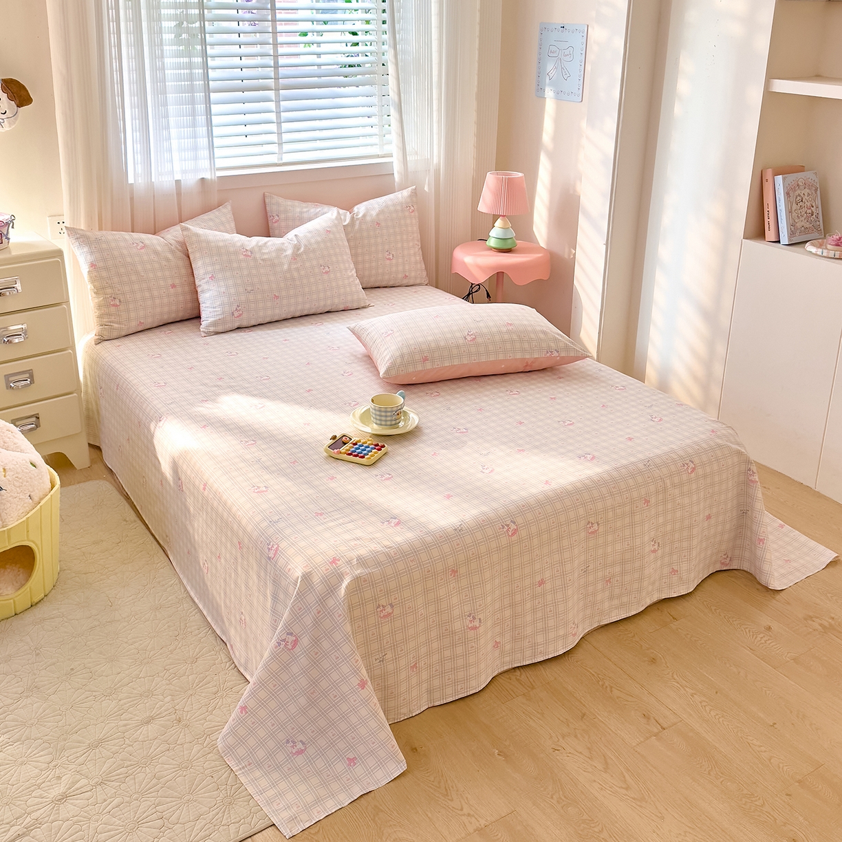 91家纺网 家纺一手货源 找家纺 DoDo 兜兜 2026年全棉纯棉可爱卡通单床单 床单单件 小马哒哒