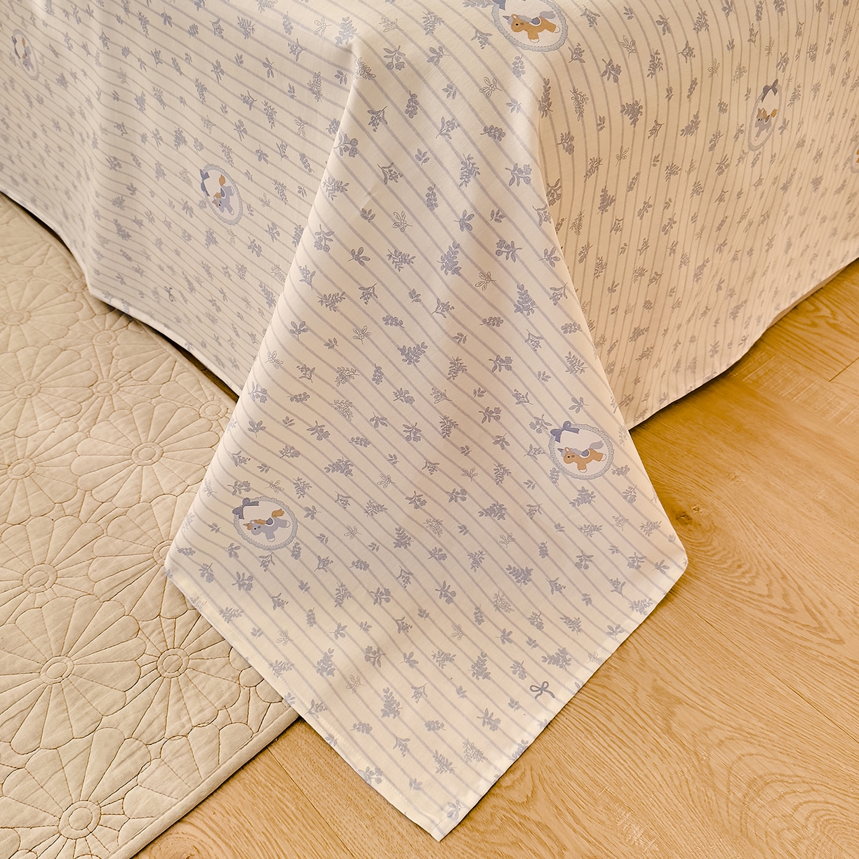 91家纺网 家纺一手货源 找家纺 DoDo 兜兜 2026年全棉纯棉可爱卡通单床单 床单单件 云朵小飞马