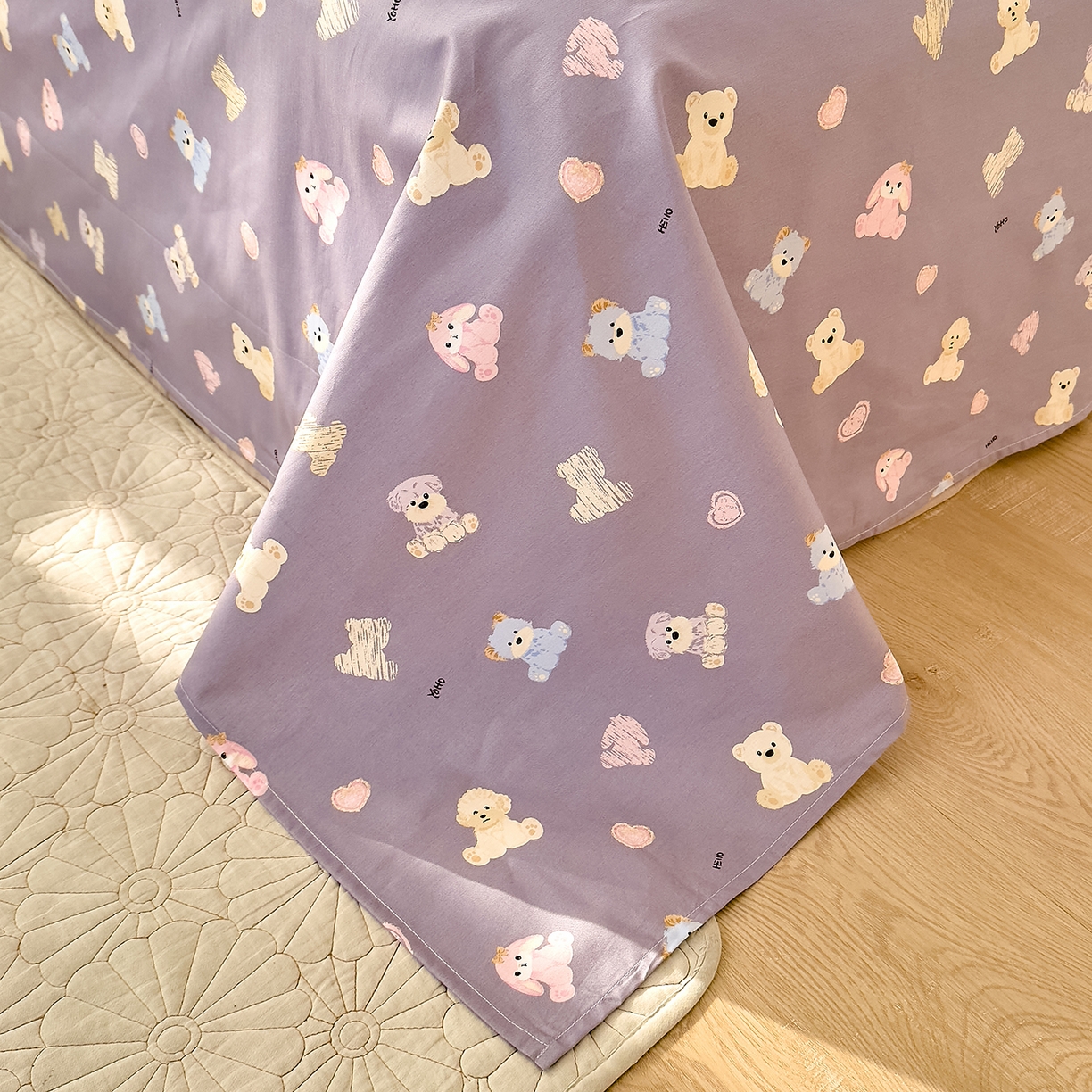 91家纺网 家纺一手货源 找家纺 DoDo 兜兜 2026年全棉纯棉可爱卡通单床单 床单单件 动物方舟