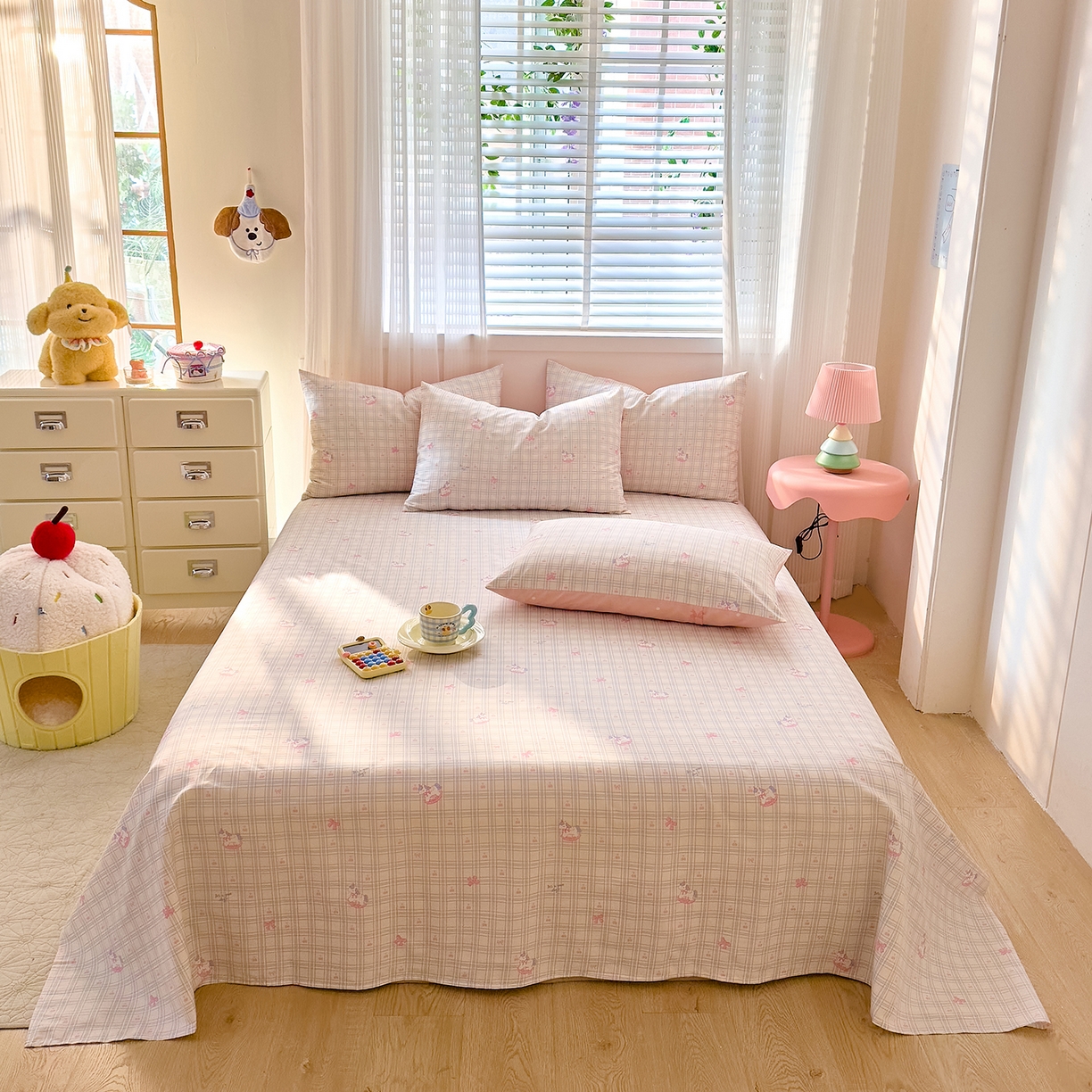 91家纺网 家纺一手货源 找家纺 DoDo 兜兜 2026年全棉纯棉可爱卡通单床单 床单单件 小马哒哒