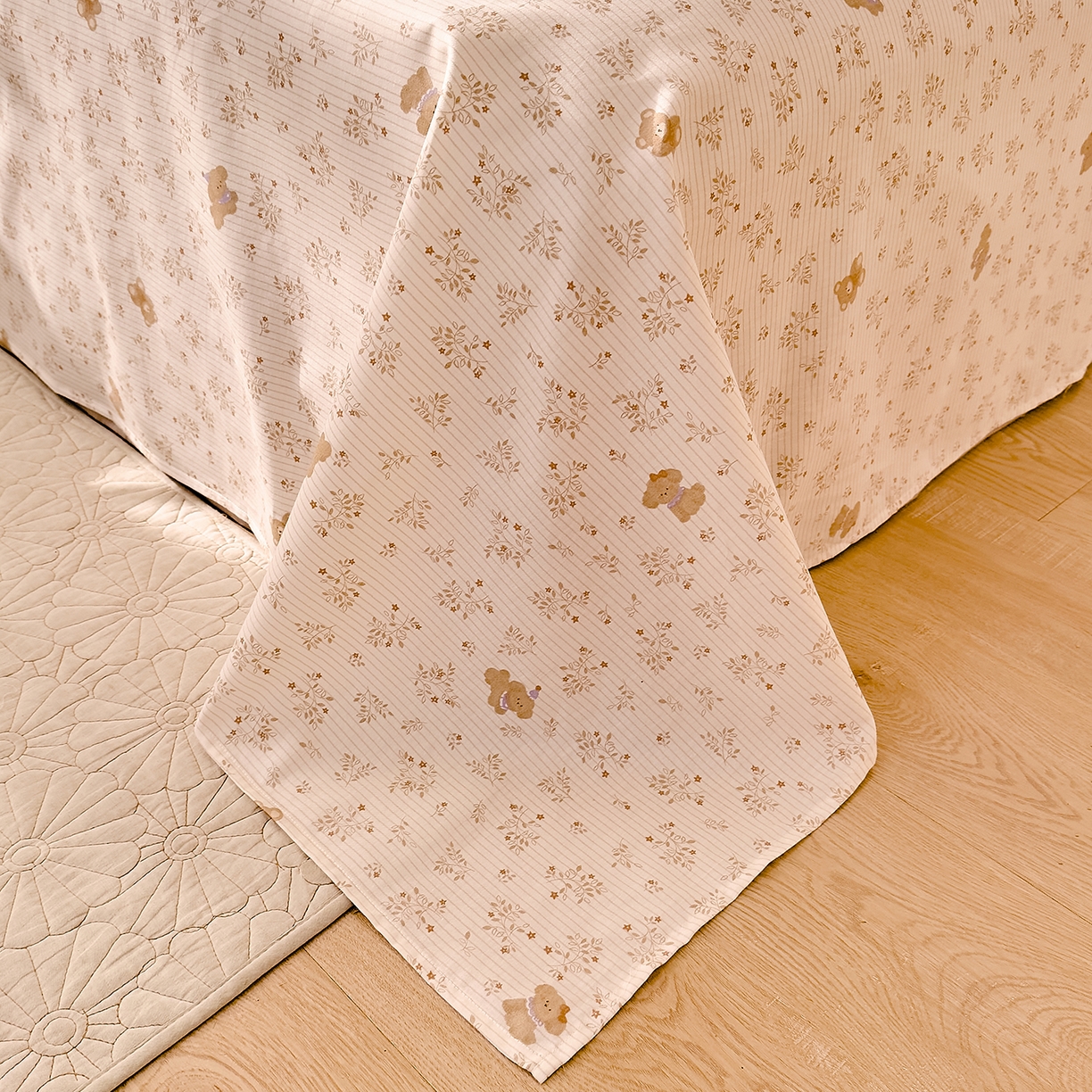 91家纺网 家纺一手货源 找家纺 DoDo 兜兜 2026年全棉纯棉可爱卡通单床单 床单单件 森林熊崽崽