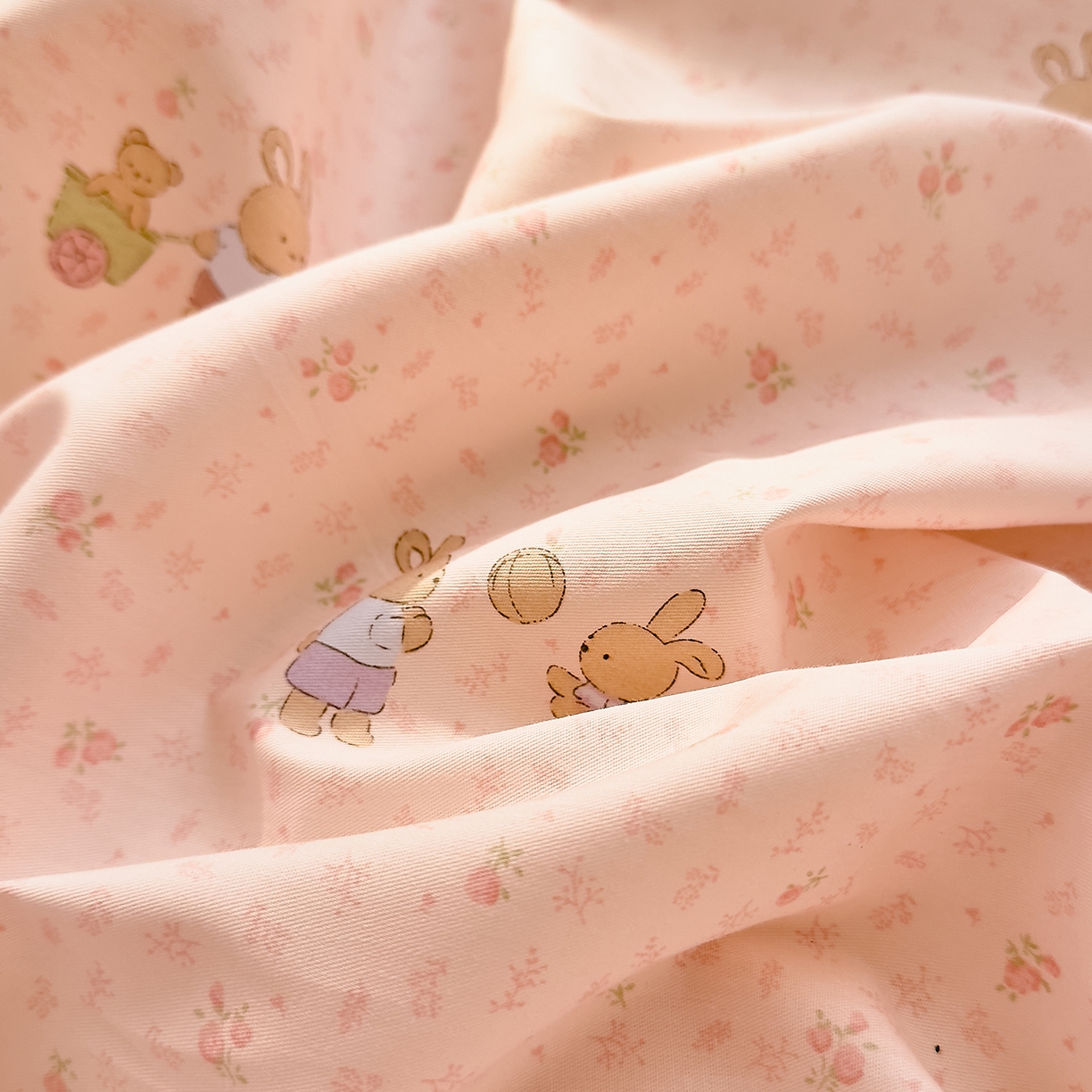 91家纺网 家纺一手货源 找家纺 DoDo 兜兜 2026年全棉纯棉可爱卡通单床单 床单单件 早安跳跳兔