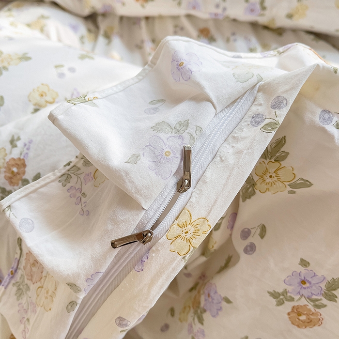 91家纺网 家纺一手货源 找家纺 优家居工厂店 2026新款精仿棉夹棉床裙四件套水洗棉韩版公主风花边床裙被套直播外贸定制 海芋恋