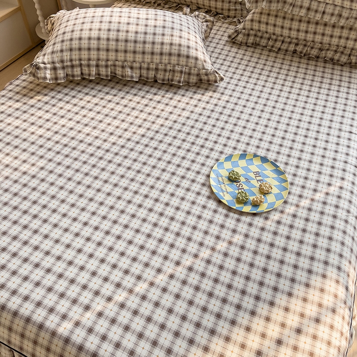 91家纺网 家纺一手货源 找家纺 优家居工厂店 2026新款精仿棉夹棉床裙四件套水洗棉韩版公主风花边床裙被套直播外贸定制 星尚