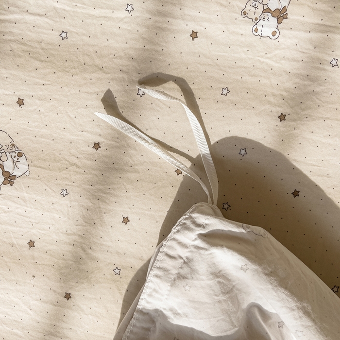 91家纺网 家纺一手货源 找家纺 优家居工厂店 2026新款精仿棉夹棉床裙四件套水洗棉韩版公主风花边床裙被套直播外贸定制 星星熊